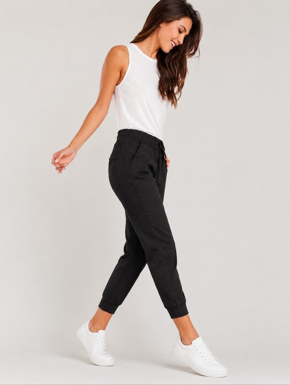 ❤️ SPLENDID LAKESIDE HIGH RISE JOGGERS, BLACK, MEDIUM